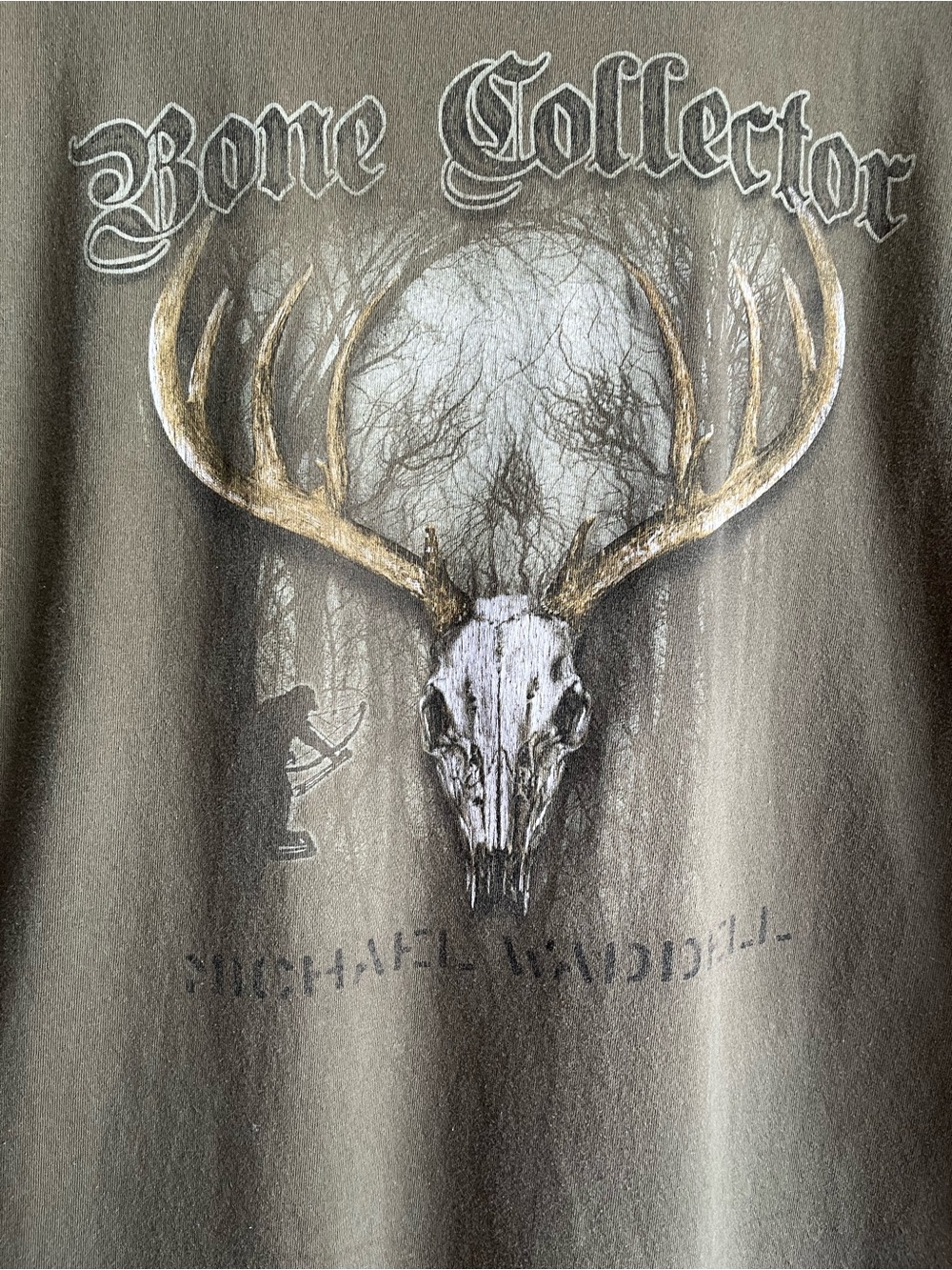 Bone Collector Graphic Tee with Antler Skull